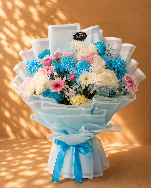 Baby Blue Chrysanthemum