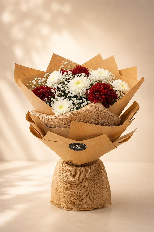 Jude Wonders rustic mixed flower bouquet by Petals in Lahore