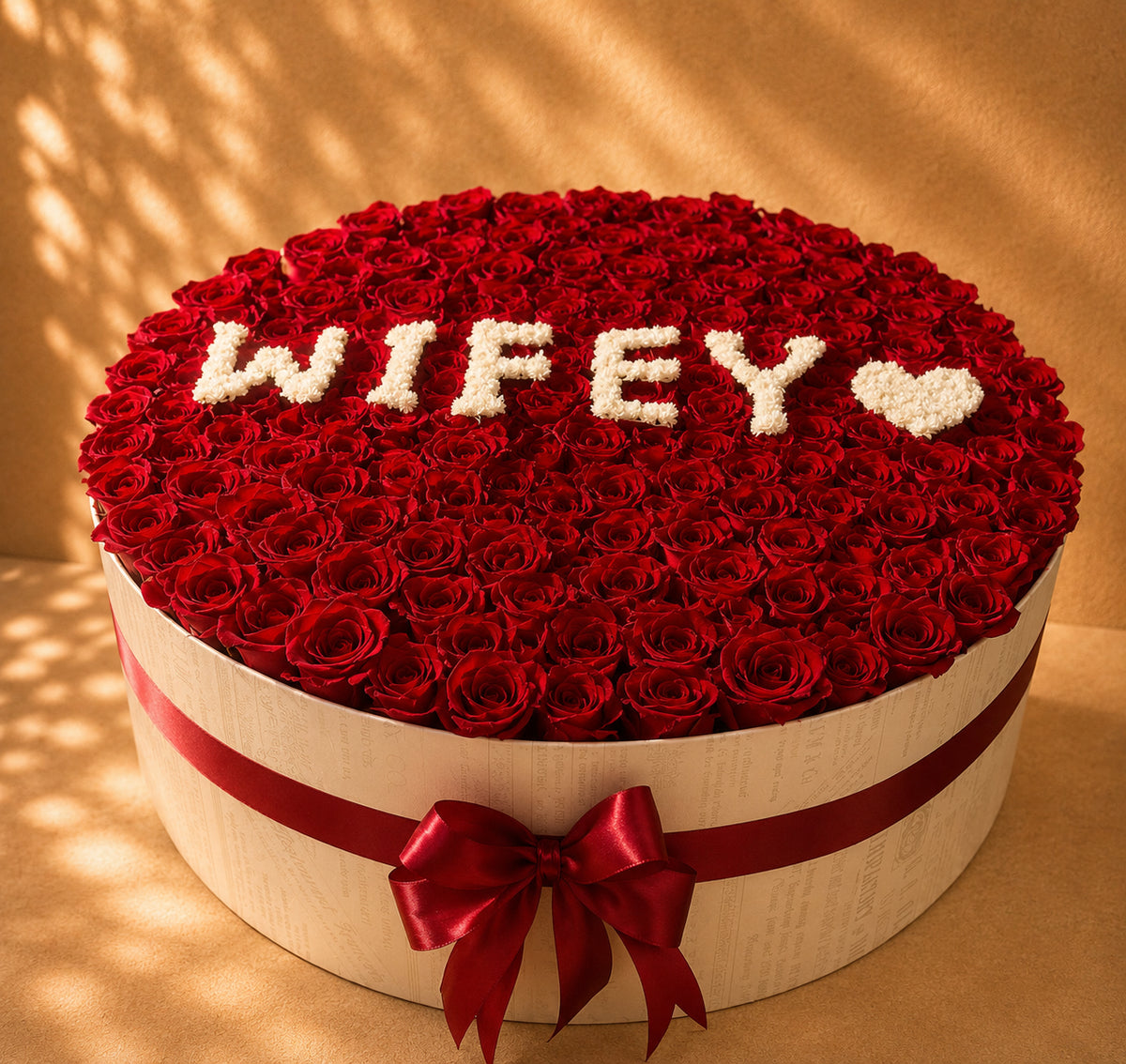 Wifey 100 Roses red rose box by Petals in Lahore